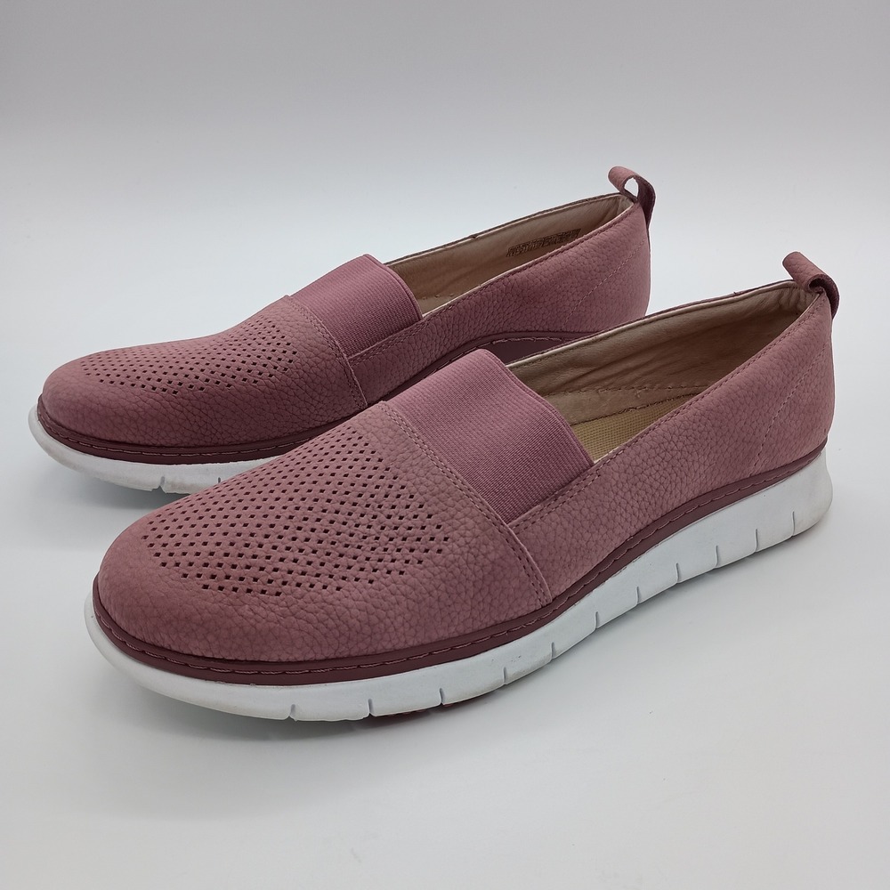 Vionic Roxan Nubuck Slip On Sneakers Dusty Rose Pink Womens 10 Wide - Picture 4 of 7